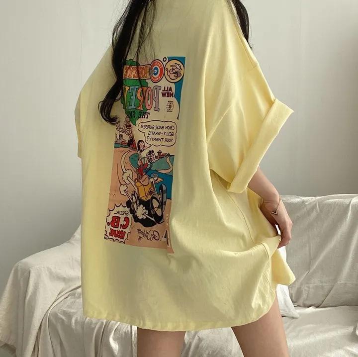 Drucken Lose Oversize T Shirts Sommer Kurzarm Solide Brief Dünne Casual Fashion High Street Frauen XXXL gelb Drucken Lose Oversize T Shirts Sommer Kurzarm Solide Brief Dünne Casual Fashion High Street Frauen XXXL gelb von Joom DACH