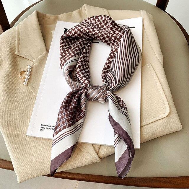 Drucken Platz Silk Schal Frauen Mode Satin Bandana Dame Schal Und Wrap Stirnband Tasche Schals Haar Band Halstuch Weibliche hijab von Joom DACH