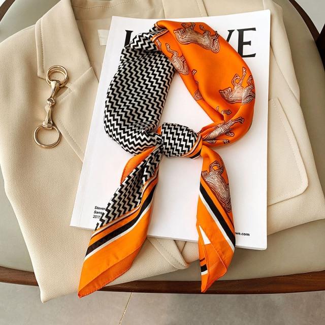 Drucken Platz Silk Schal Frauen Mode Satin Bandana Dame Schal Und Wrap Stirnband Tasche Schals Haar Band Halstuch Weibliche hijab von Joom DACH