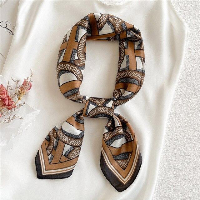 Drucken Platz Silk Schal Frauen Mode Satin Bandana Dame Schal Und Wrap Stirnband Tasche Schals Haar Band Halstuch Weibliche hijab von Joom DACH