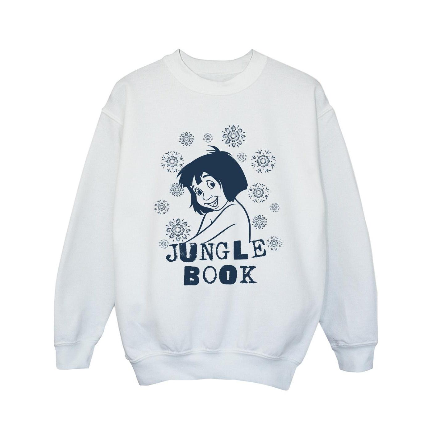 Dschungelbuch Mädchen Mowgli Blumen Sweatshirt 9-10 Years weiß von Joom DACH
