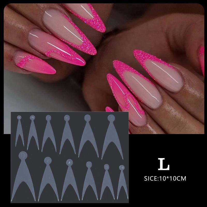Dual Forms Französische Silikon-Pads-Form, schnelle Linienführung, Aufkleber für falsche Nagelspitzen, Acryl-UV-Gel-System, Verlängerungs-Nagelform von Joom DACH