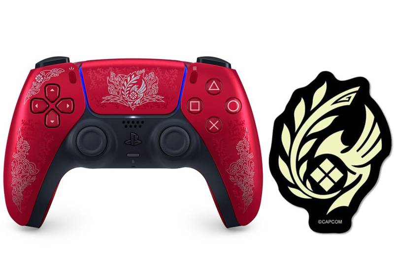 DualSense Wireless Controller Hunter Limited Edition mit leuchtendem Aufkleber [Originalprodukt] „Monster Wilds“ von Joom DACH