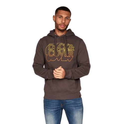 Duck and Cover Herren Fillberts Kapuzenpullover S ziegelrot von Joom DACH