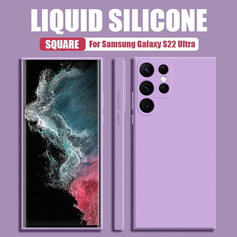 Dünne, weiche Hülle in Bonbonfarben für Samsung Galaxy S25 Ultra S24 FE S23 Plus S22 S21 A56 A36 A16 A55 A35 A25 A15 A54 Luxus-Flüssigsilikonhülle Samsung A56 5G licht lila von Joom DACH