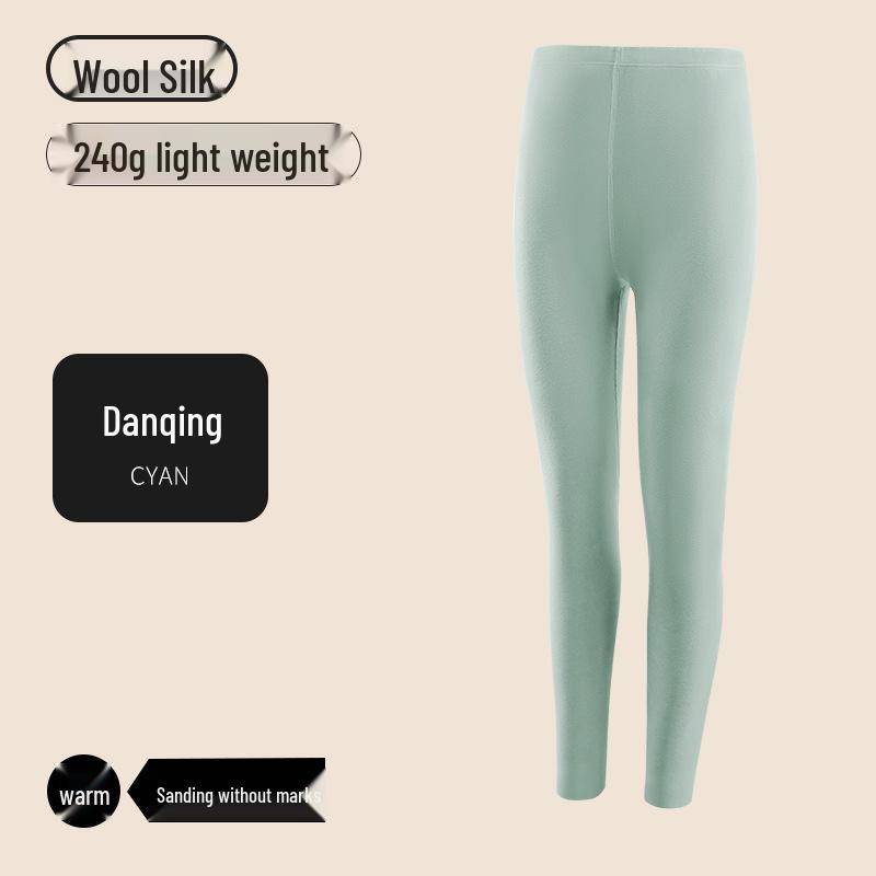 Dünne Damen-Wolle-Seide-Nahtlose Warme Leggings für Herbst und Winter XXL (110-130 lbs) von Joom DACH
