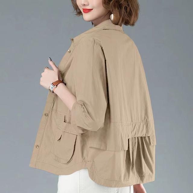 Dünne Kurzmantel Frauen Mode Lässig Strickjacke Hemd Windjacke Weibliche Jacke Outwear XXL khaki Dünne Kurzmantel Frauen Mode Lässig Strickjacke Hemd Windjacke Weibliche Jacke Outwear XXL khaki von Joom DACH
