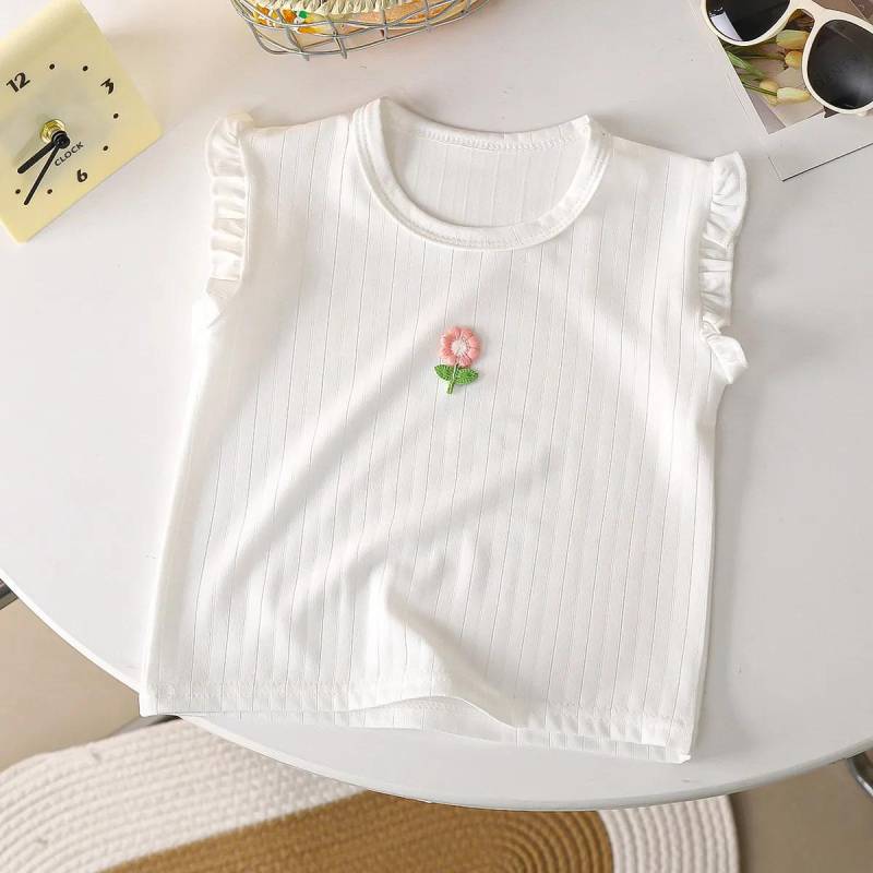 Dünnes Top Sommer Kinder und Mädchen ärmelloses Casual Weste T-Shirt 140 von Joom DACH