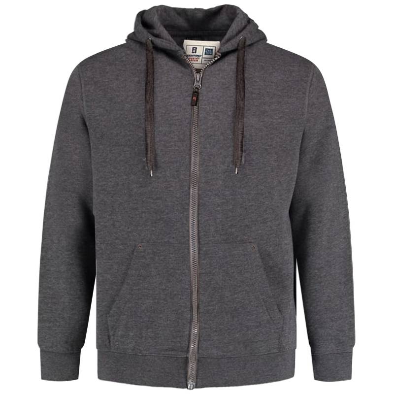 Duke Herren D555 Rockford Cantor Schwergewicht Kingsize Full-Zip Hoodie 1XL grau von Joom DACH