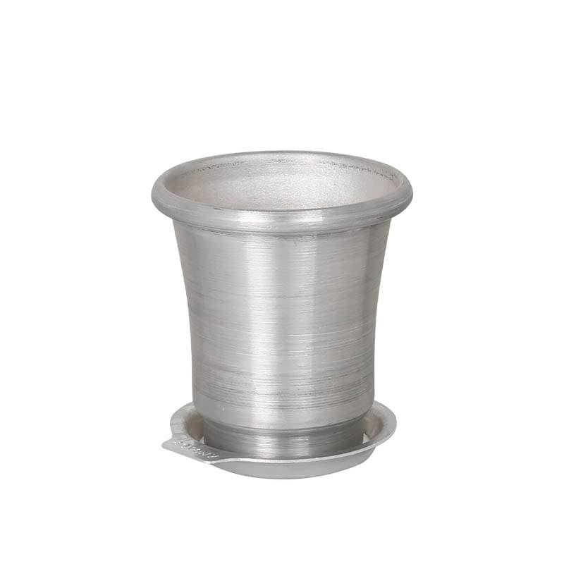 Dulton Aluminiumtopf S mit Untersetzer BOTANY Topf Pflanzgefäß mit Untersetzer und Abzugsloch Höhe 112mm Durchmesser 105mm Nein. 3.5 NB-0462S von Joom DACH