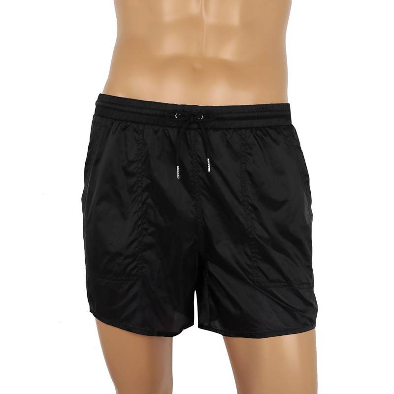 Durchsichtige Strandshorts mit Kordelzug für Herren, Badehose, Sommer-Boardhose M schwarz von Joom DACH