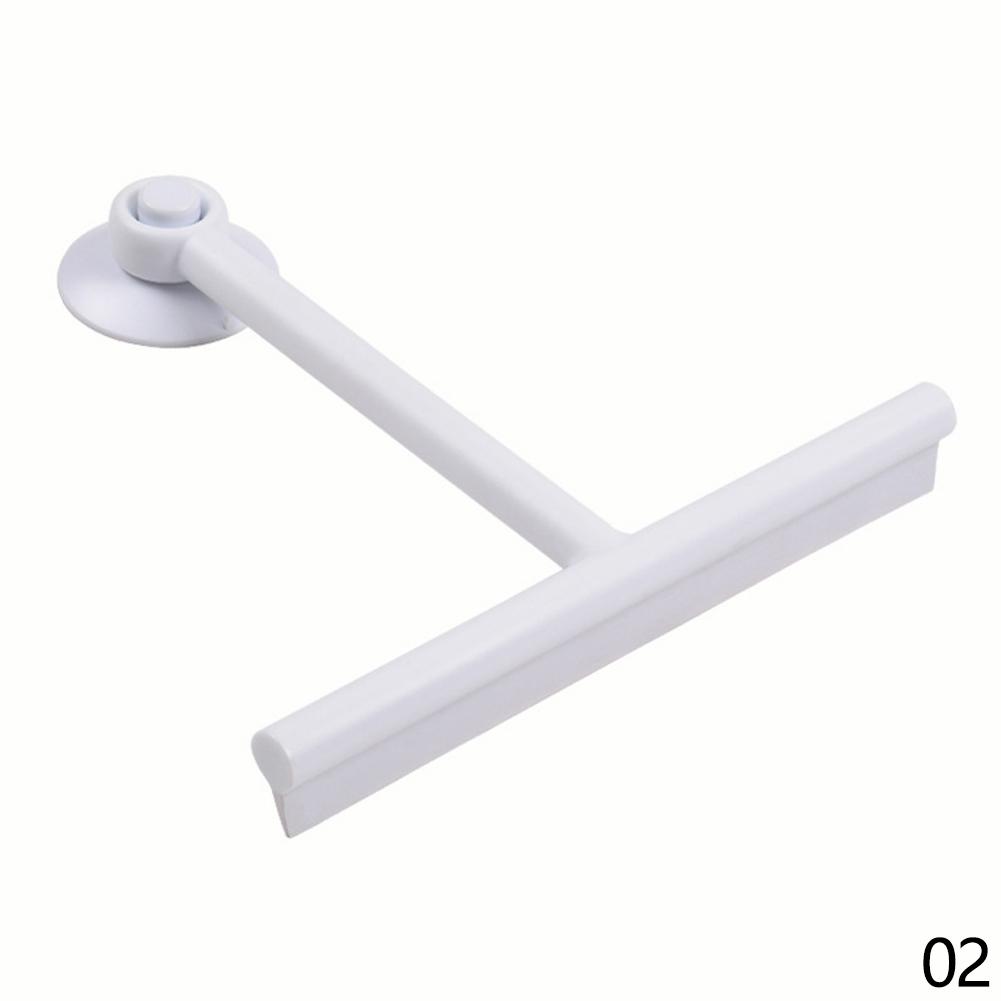 Duschabzieher, Glaswischer, Schaber, Duschabzieher, Reiniger mit Silikonhalter, Badezimmerspiegel, Wischer, Schaber, Glasreinigung weiß von Joom DACH