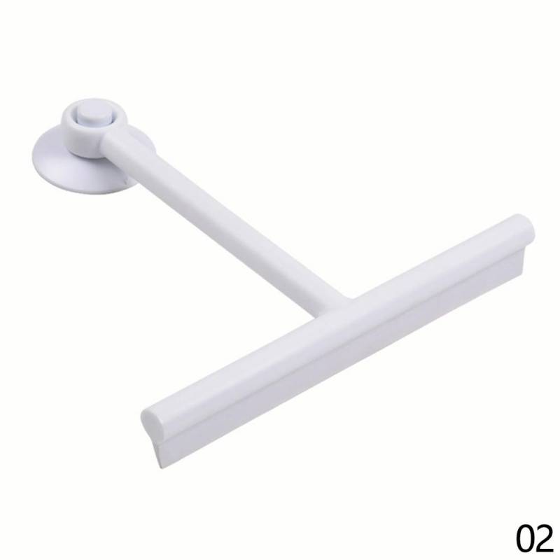 Duschabzieher, Glaswischer, Schaber, Duschabzieher, Reiniger mit Silikonhalter, Badezimmerspiegel, Wischer, Schaber, Glasreinigung weiß von Joom DACH