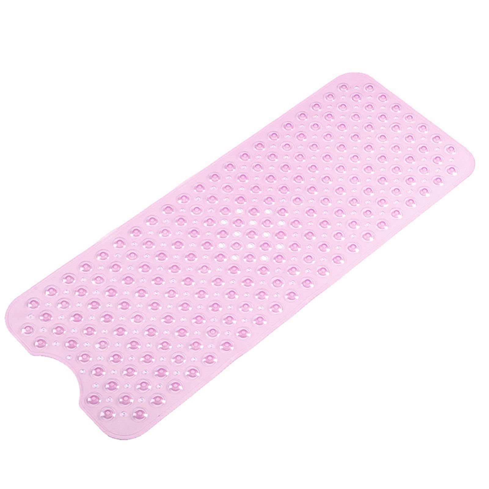 Duschmatte fürs Badezimmer, 40 x 100 cm, rutschfeste Duschmatten aus PVC mit langen Streifen und Saugnäpfen für zu Hause rosa von Joom DACH