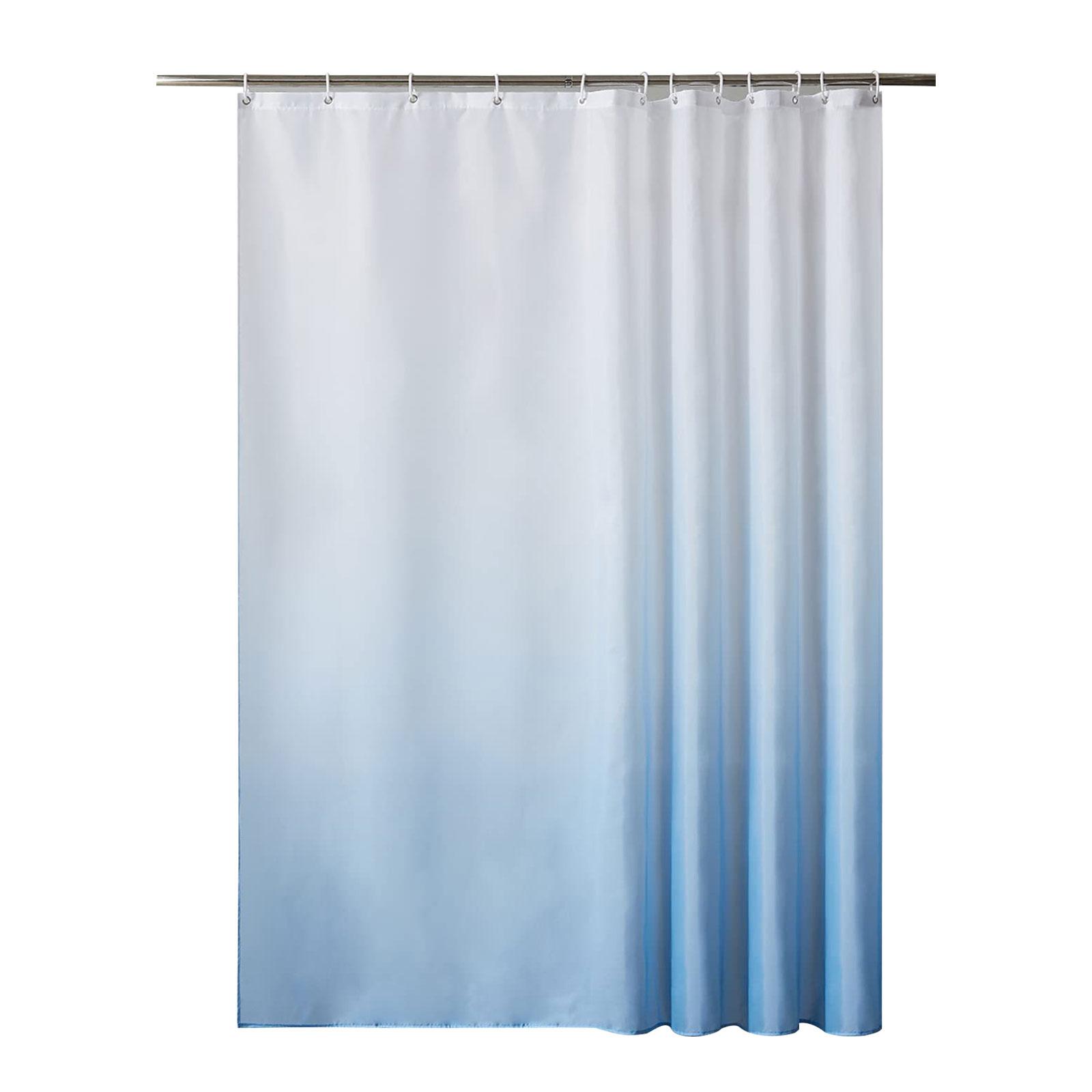 Duschvorhang mit Farbverlauf-Digitaldruck, wasserdichter Duschvorhang aus Polyestergewebe, für Badezimmer, Privatsphäre, 120 x 200 cm, 180 x 200 cm A himmelblaue von Joom DACH