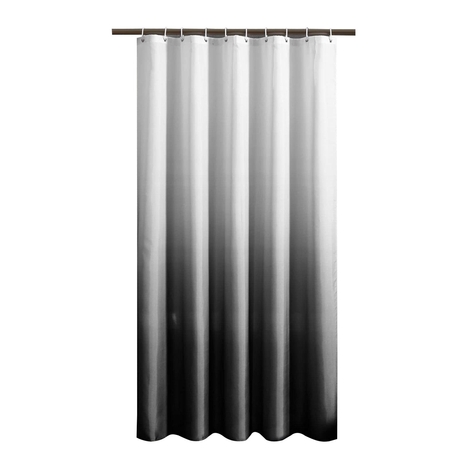 Duschvorhang mit Farbverlauf-Digitaldruck, wasserdichter Duschvorhang aus Polyestergewebe, für Badezimmer, Privatsphäre, 120 x 200 cm, 180 x 200 cm A schwarz von Joom DACH