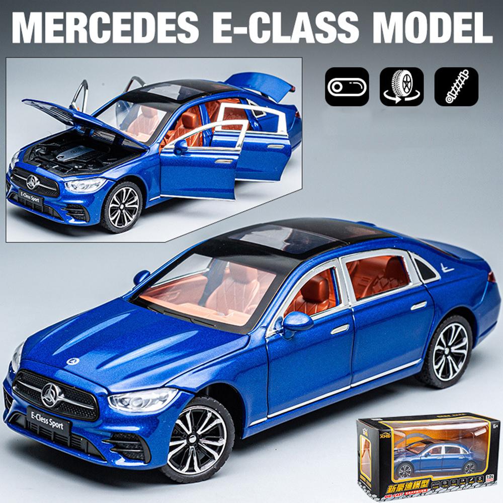 E-Klasse E300L-Druckgussauto-Modellspielzeug im Maßstab 1:24, zurückziehbares Spielzeugfahrzeug mit Ton und Licht für Kinder, Kleinkinder, Jungen und Mädchen, Geschenkkollektion 1/24-22.8x8.5x6.5cm blau von Joom DACH