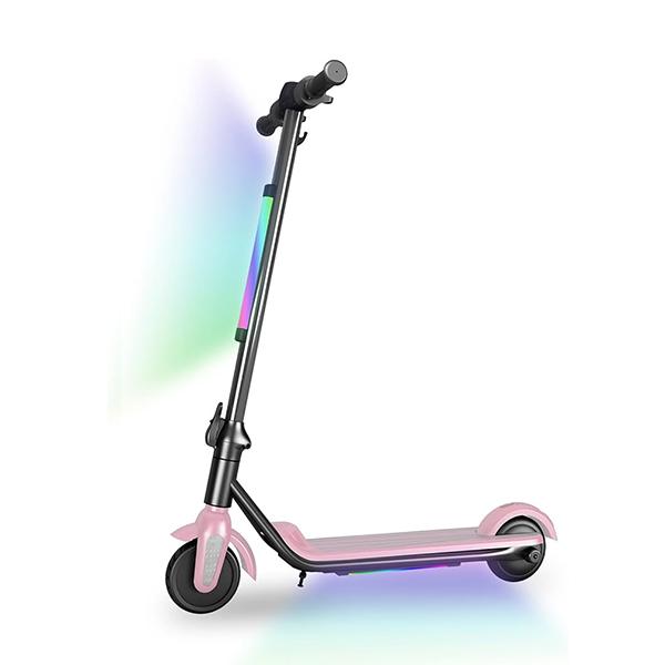 E-Scooter, Faltbarer Elektroroller für Kinder im Alter von 6-12 Jahren, 2 Geschwindigkeitsmodi, Max. 12 km/h, 8 km Reichweite, Bunte LED-Lichter, Leichter Kinderroller von Joom DACH