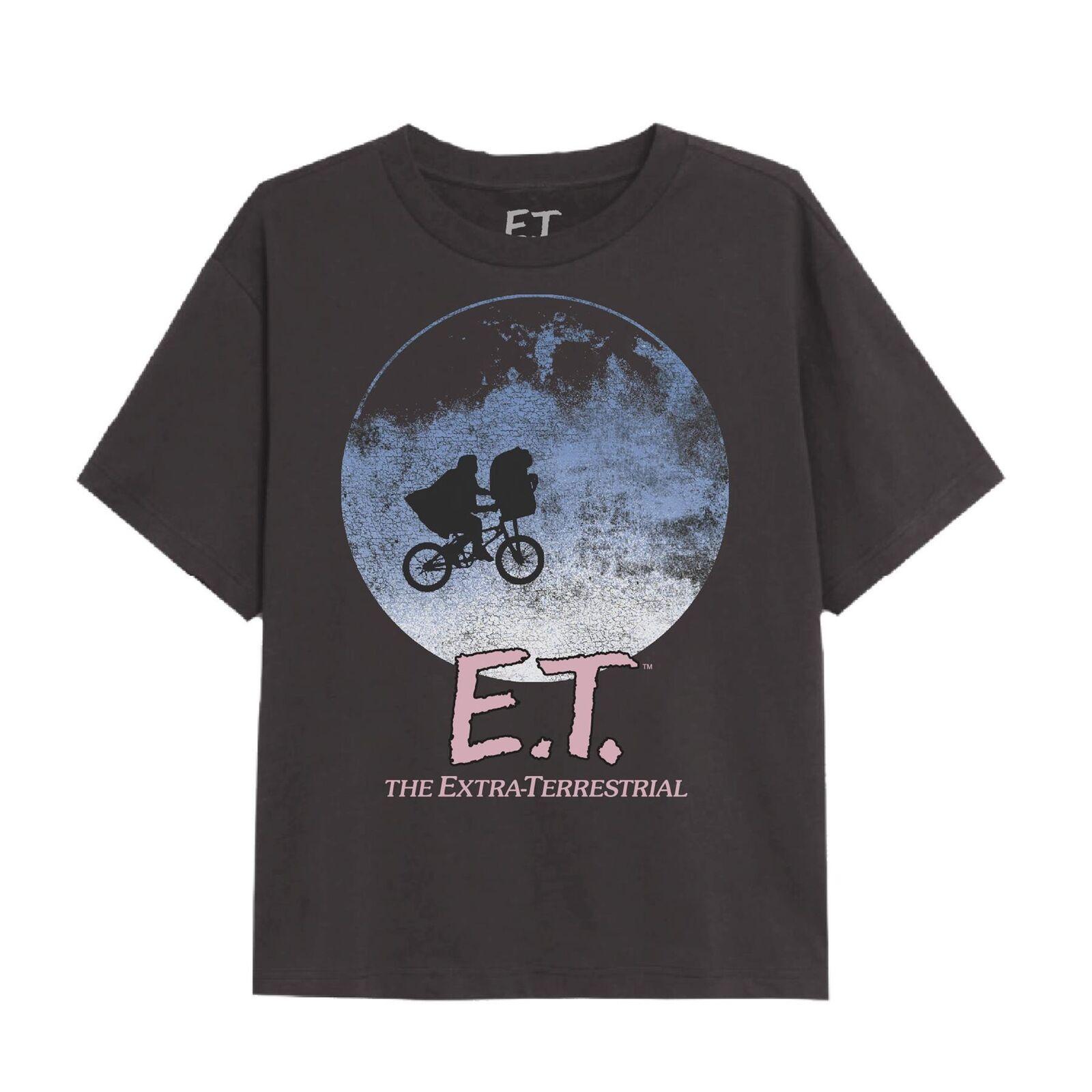 E.T Mädchen Moon & Bike T-Shirt 7-8 Years schwarz von Joom DACH