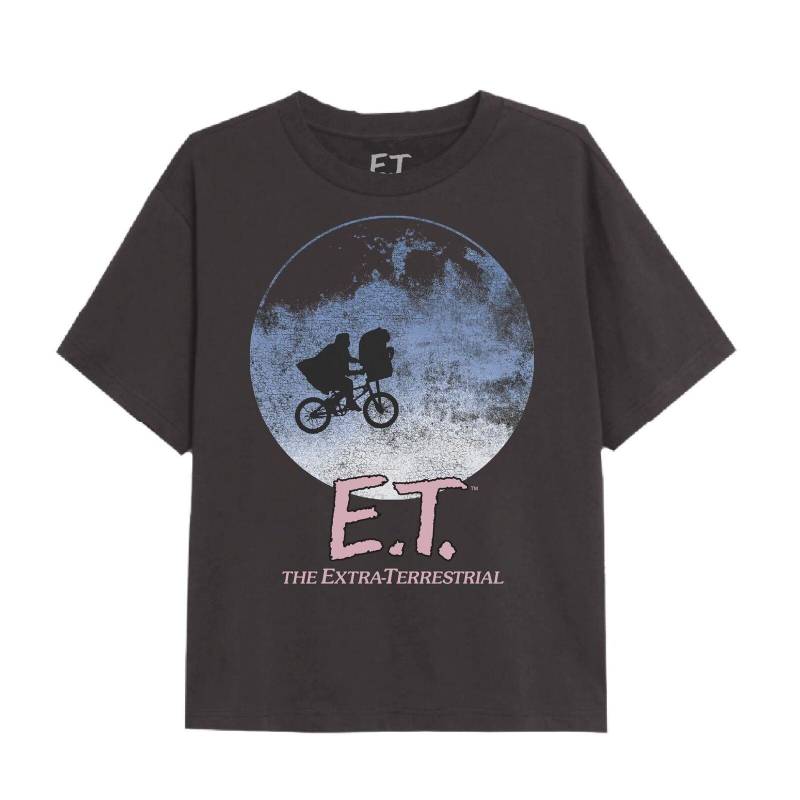 E.T Mädchen Moon & Bike T-Shirt 7-8 Years schwarz von Joom DACH