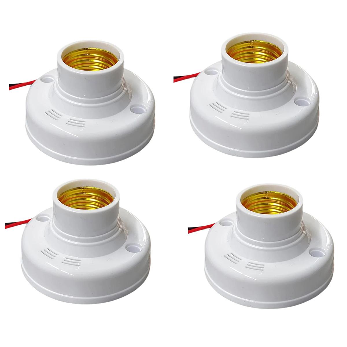 E27 Basis Pir Bewegungsmelder Wandleuchte Fassung Led Ac220V Automatische Menschlicher Körper Infrarot Pir Sensor Glühbirne Licht Schraubsockel Fassung Lampe 4PCS von Joom DACH