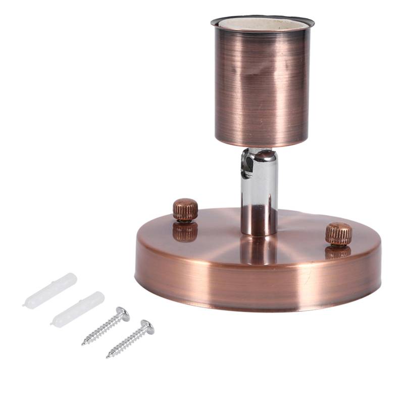 E27 Moderne Vintage Deckenleuchte Wandleuchte Lampenfassung 180 Grad drehbar Rot Bronze von Joom DACH