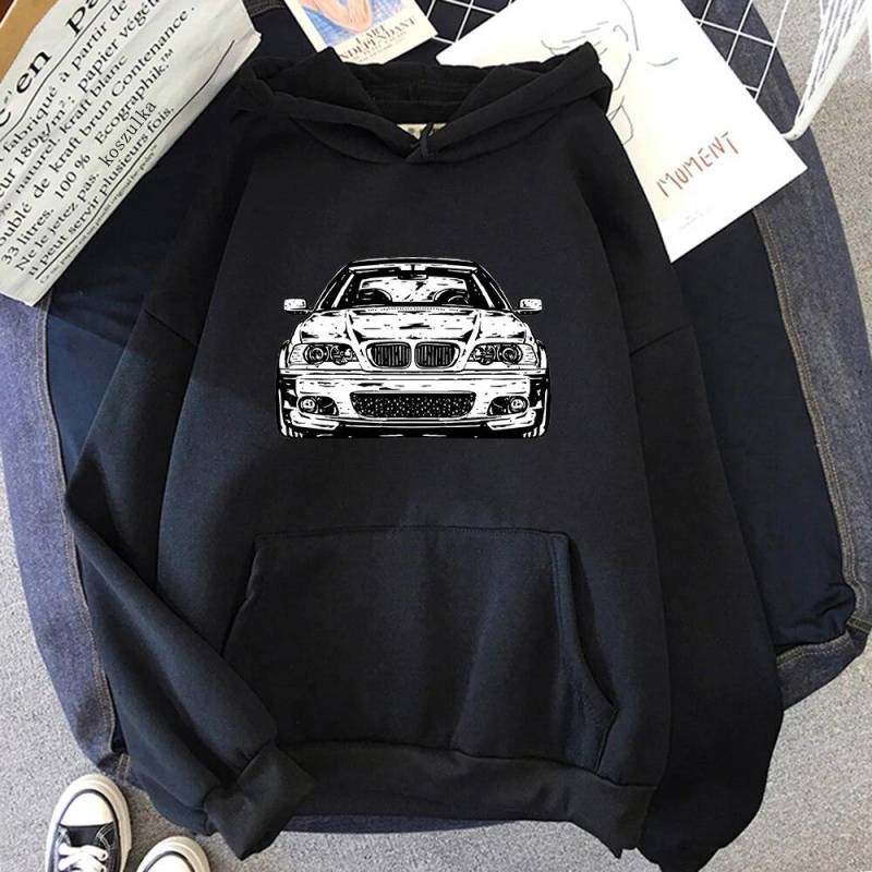 E46 Auto Hoodies Frühling/Herbst Frauen Tops Ästhetische Kleidung Mode Männer Sweatshirt Grafik Hoodie Harajuku Sudaderas M von Joom DACH