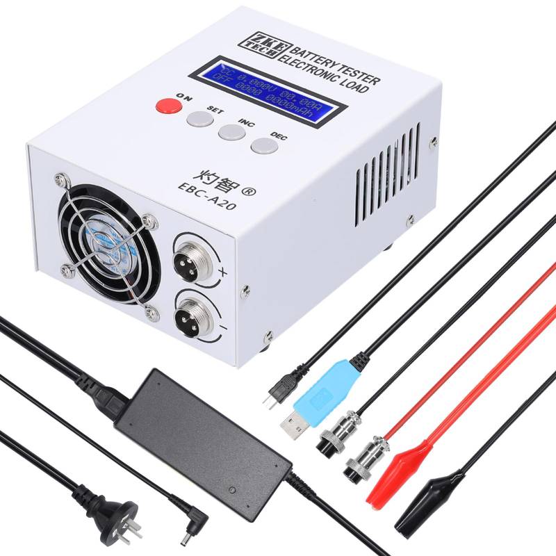 EBC-A20 Batterietester 30V 20A 85W Lithium-Blei-Säure-Batterien Kapazitätstestgerät 5A Aufladen 20A standard configuration US-Plug bunt von Joom DACH