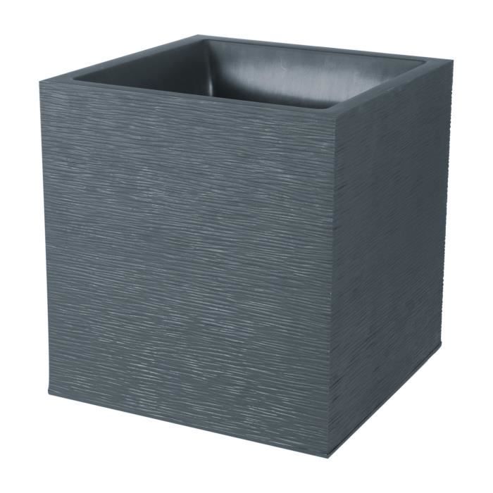 EDA Graphit quadratischer Topf – 39 x 39 x 43 cm – 31 L – Anthrazitgrau von Joom DACH