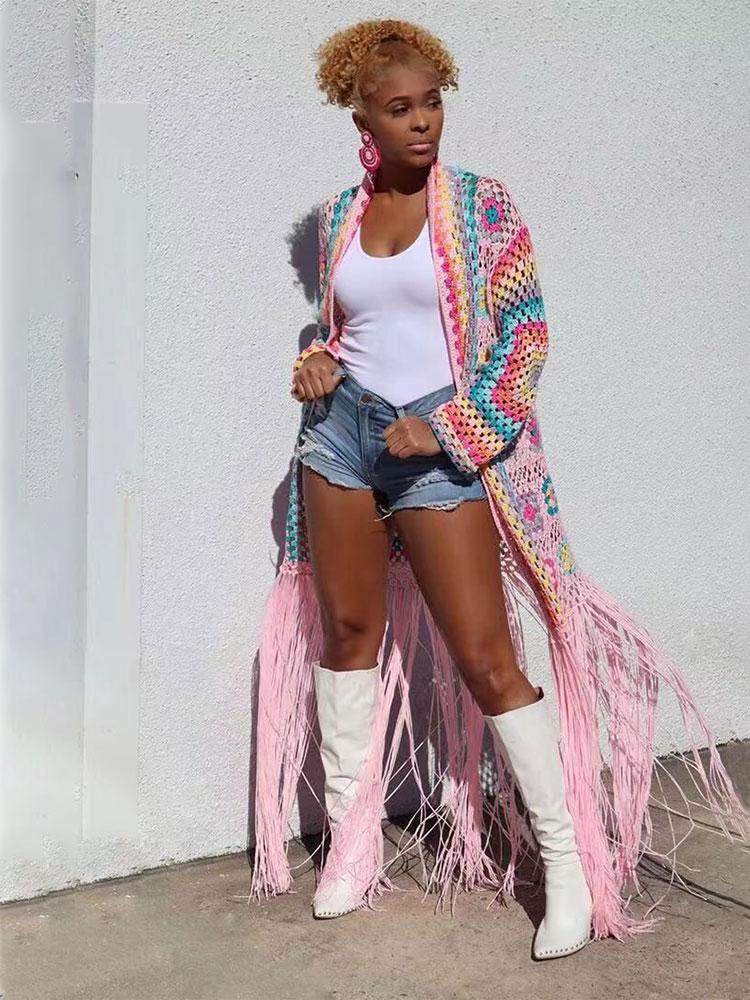 EDOLYNSA 2024 Boho Handgefertigt Fransen Lang Gehäkelt Kimono Sexy Aushöhlen Selbst Gürtel Bikini Wickelkleid Damen Strandbekleidung Badeanzug Cover Up One Size EDOLYNSA 2024 Boho Handgefertigt Fransen Lang Gehäkelt Kimono Sexy Aushöhlen Selbst Gürtel Bikini Wickelkleid Damen Strandbekleidung Badeanzug Cover Up One Size von Joom DACH
