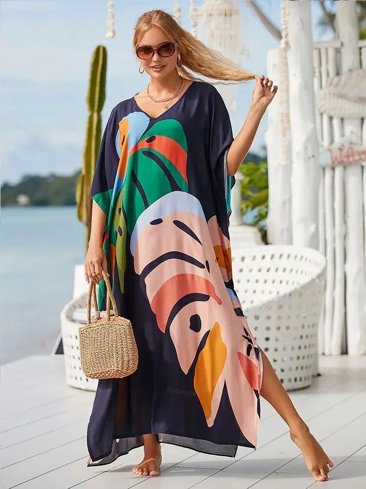 EDOLYNSA 2024 Sommer-Strandkleid-Abdeckungen für Damen, Badeanzug-Abdeckung, Strandmode, Sarongs, Bademode, Kaftan One size schwarz von Joom DACH