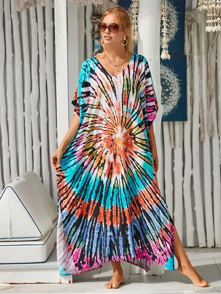EDOLYNSA 2024 Sommer-Strandkleid-Abdeckungen für Damen, Badeanzug-Abdeckung, Strandmode, Sarongs, Bademode, Kaftan One size von Joom DACH