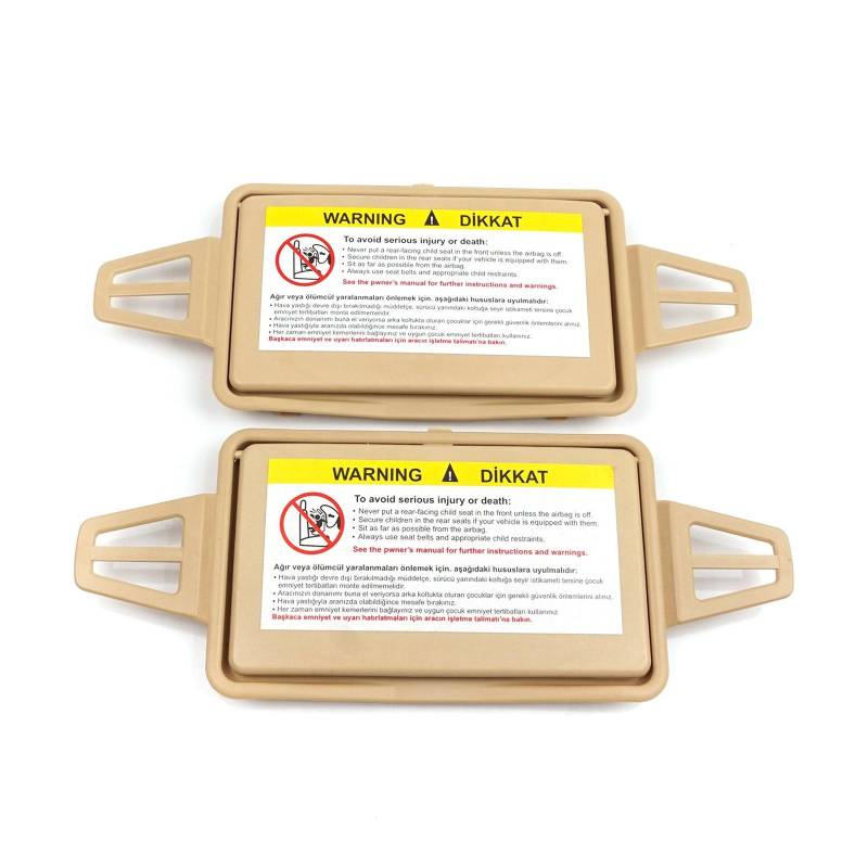 EDP545-1 2 Stück Sonnenblende Visier Make-up Kosmetikspiegel Abdeckung und Spiegel TAN Farbe Für Mercedes W210 W211 2108102510 2118100410 von Joom DACH