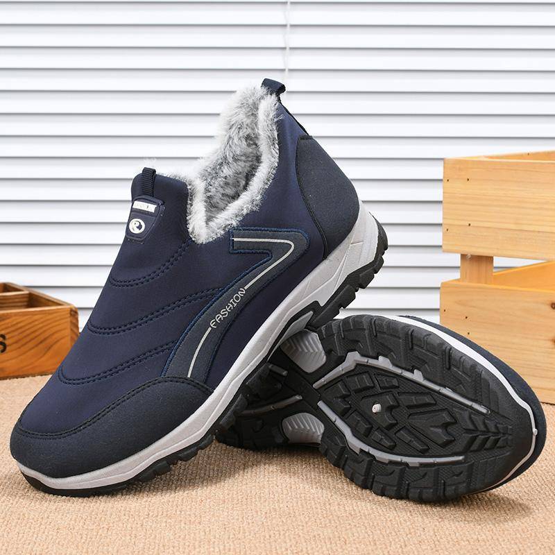ELUVA 2025 Winterstiefel für Herren Thermoisoliert Rutschfest Wasserdicht Schneestiefel Warmer Komfort Outdoor Wanderschuhe für Herren 44 blau von Joom DACH