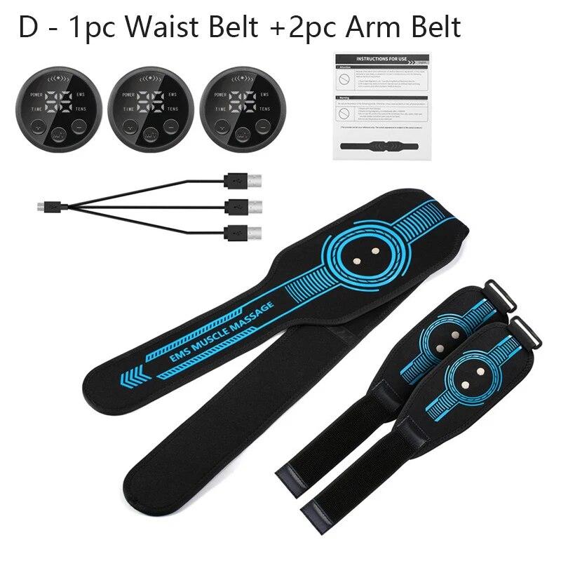 EMS Muskelstimulator Bauchmuskelstraffung Gürtel Abs Muskeltoner Home Gym Fitness Training Körper Schlanker Bauch Taille Arm Bein Abnehmen von Joom DACH