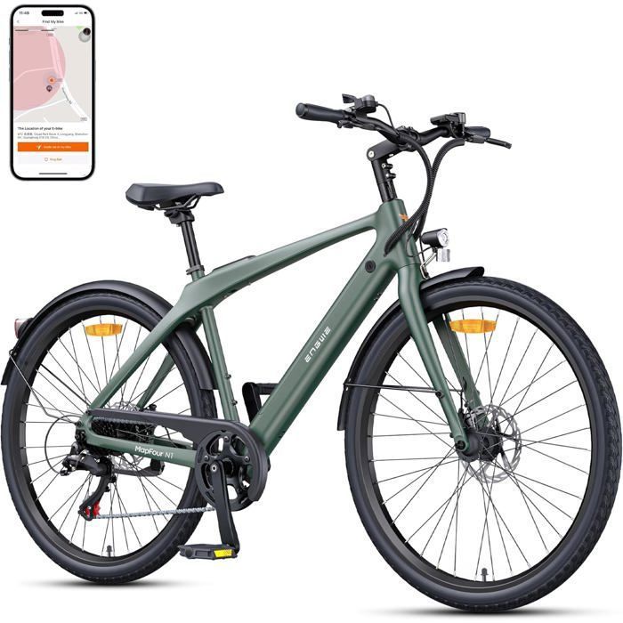 ENGWE N1 Air - 28-Zoll Elektrofahrrad - 100 km Reichweite - 36 V 10 Ah Akku - 250 W Motor - Grün grün von Joom DACH