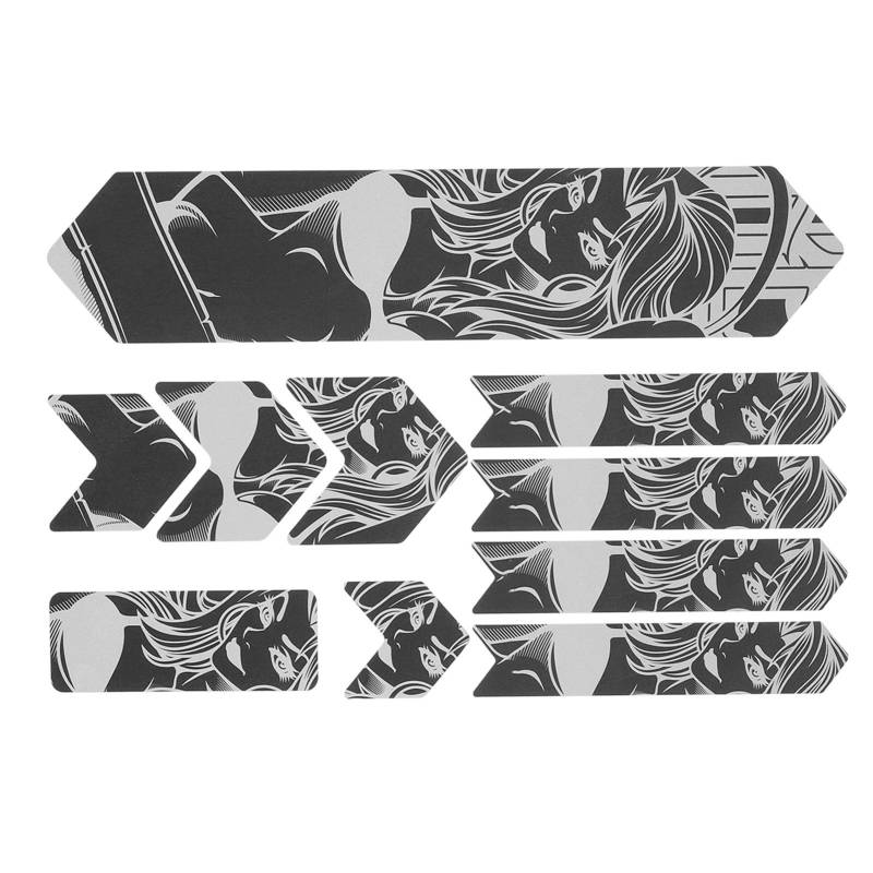 ENLEE 10er Set Fahrradrahmen 3D Nachtreflexion Abnehmbarer Aufkleber Fahrradaufkleber Schutzabdeckung Schönheit von Joom DACH