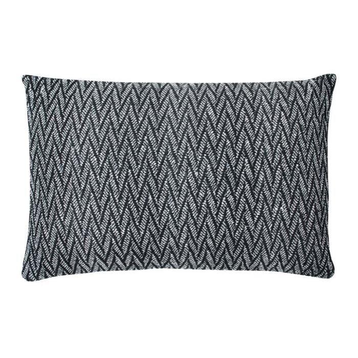 ESCAPADE Ethnisches Kissen mit weißem und schwarzem Chevronmuster 60 x 40 cm von Joom DACH
