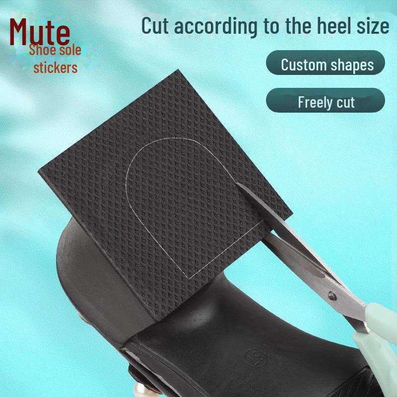 EVA-Anti-Verschleiß-Sohlenpolster: Selbstklebende, rutschfeste High Heel Dämpfer-Aufkleber Black; Silent Tape 10cm*1m von Joom DACH