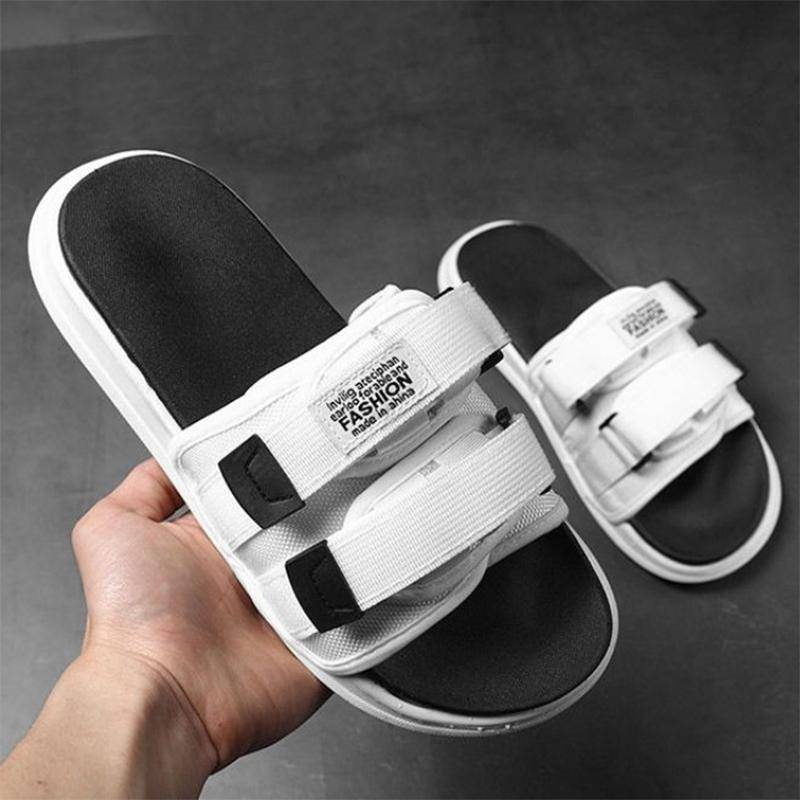 EVA Pantoletten Sommer Damen Herren Paar Trendige Lässige Outdoor Hausschuhe Anti-Geruch Sportsandalen Weiche Sohle Tragbar Strandschuhe Pantoletten 44 weiß von Joom DACH