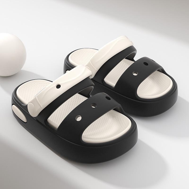 EVA Sommer Kindersandalen & Hausschuhe für Jungen und Mädchen - Weiche, leichte Kinder-Strandschuhe 34-35 schwarz von Joom DACH