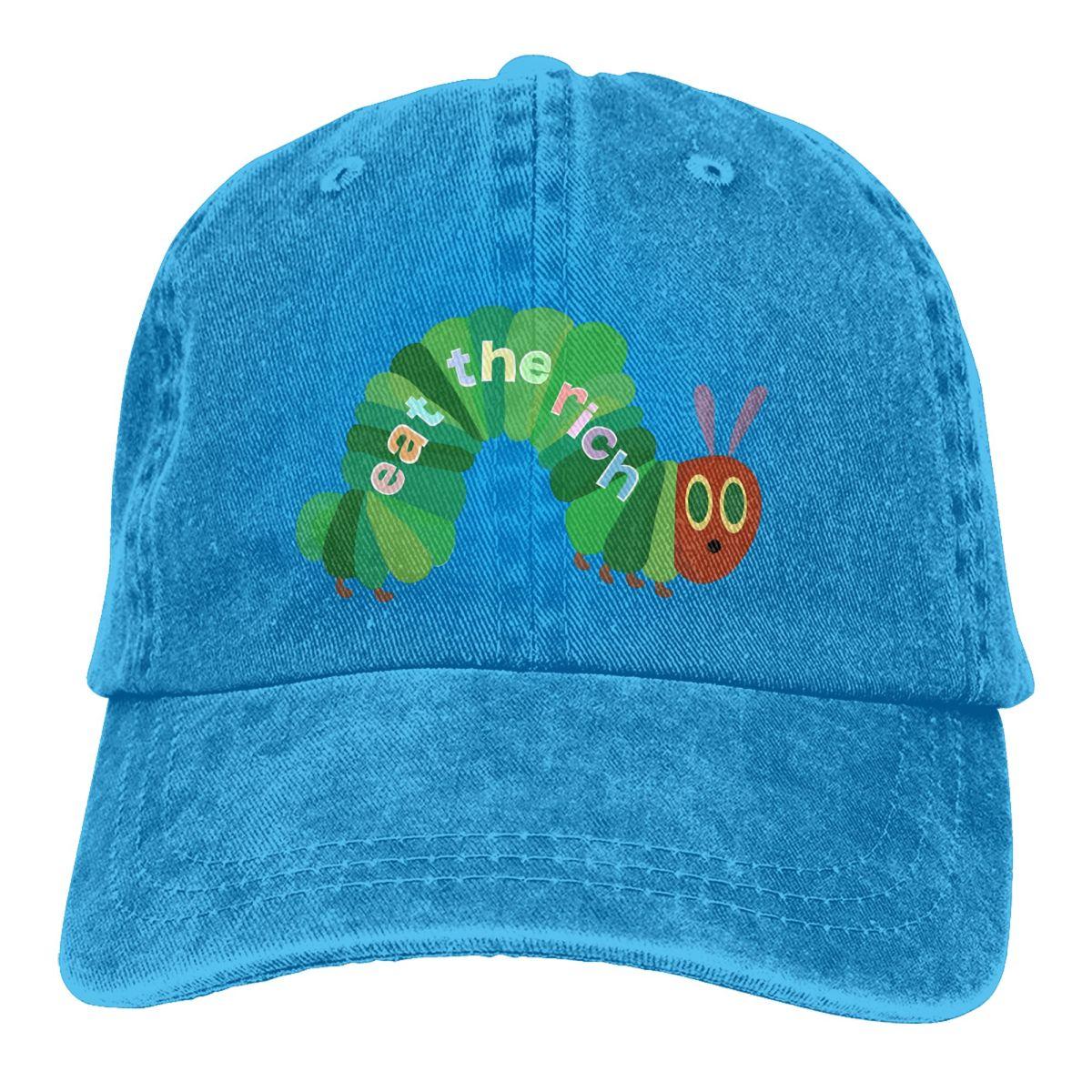 Eat The Rich Hungry Caterpillar Baseballkappe Unisex Hüte Frauen Visierschutz Snapback Caps One Size von Joom DACH