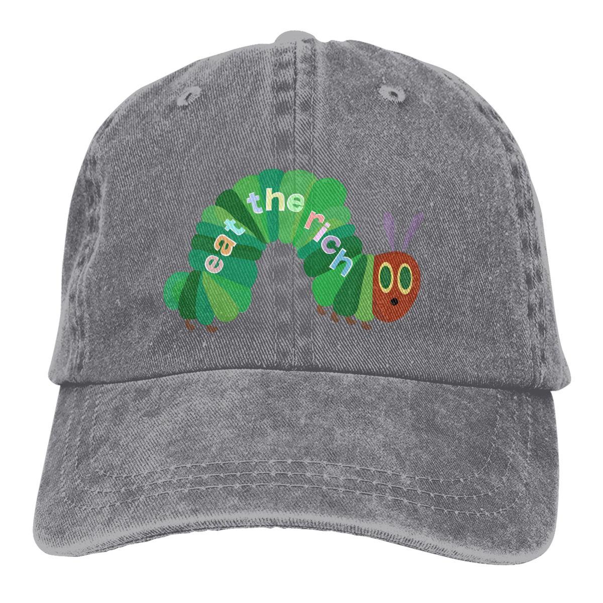 Eat The Rich Hungry Caterpillar Baseballkappe Unisex Hüte Frauen Visierschutz Snapback Caps One Size von Joom DACH