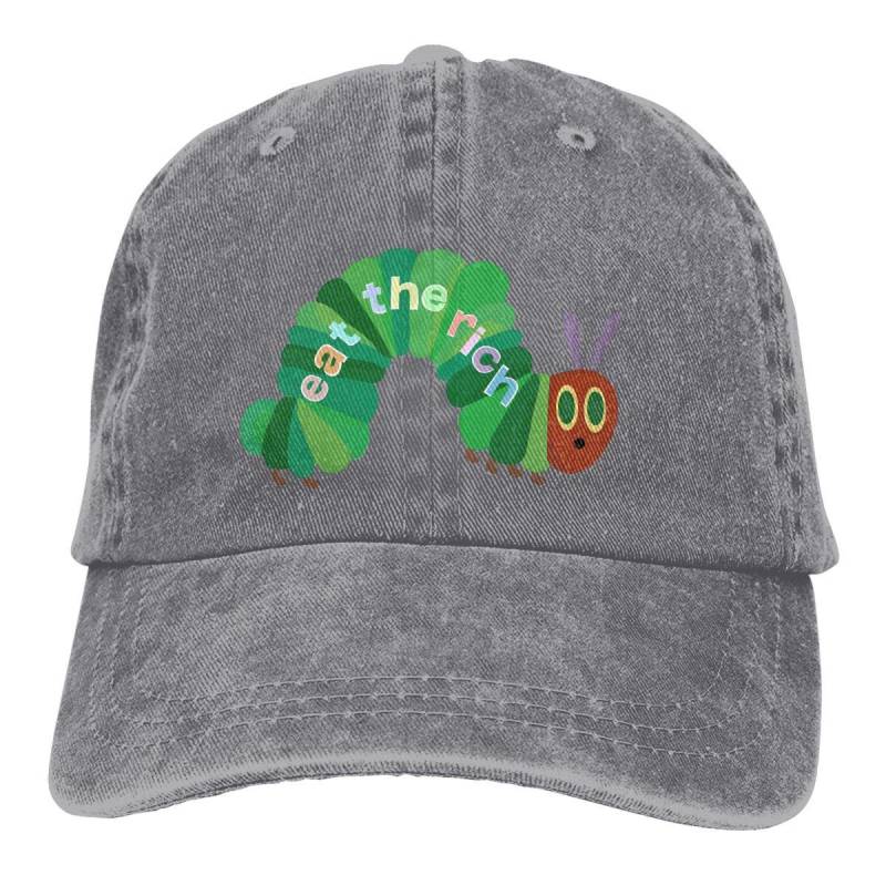 Eat The Rich Hungry Caterpillar Baseballkappe Unisex Hüte Frauen Visierschutz Snapback Caps One Size von Joom DACH