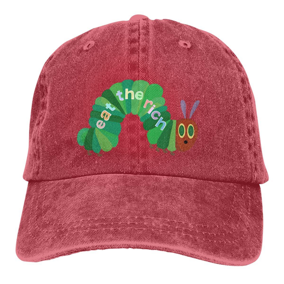 Eat The Rich Hungry Caterpillar Baseballkappe Unisex Hüte Frauen Visierschutz Snapback Caps One Size von Joom DACH