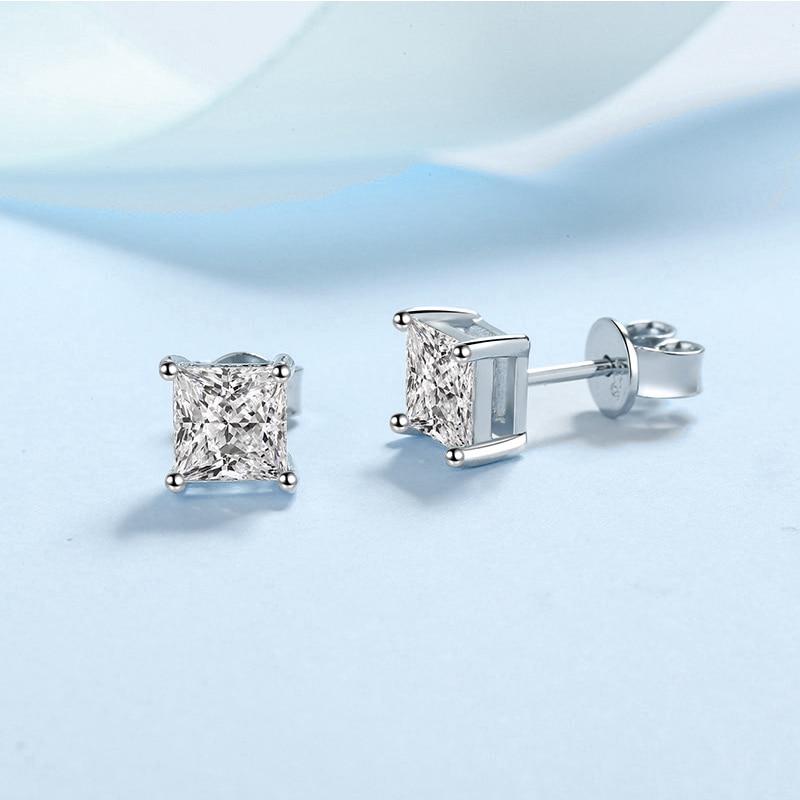 Echte 0,6-1,0 Karat D-Farbe Moissanite Ohrstecker für Frauen Männer 100% 925 Sterling Silber Funkelnde Diamant Ohrringe Schmuck von Joom DACH