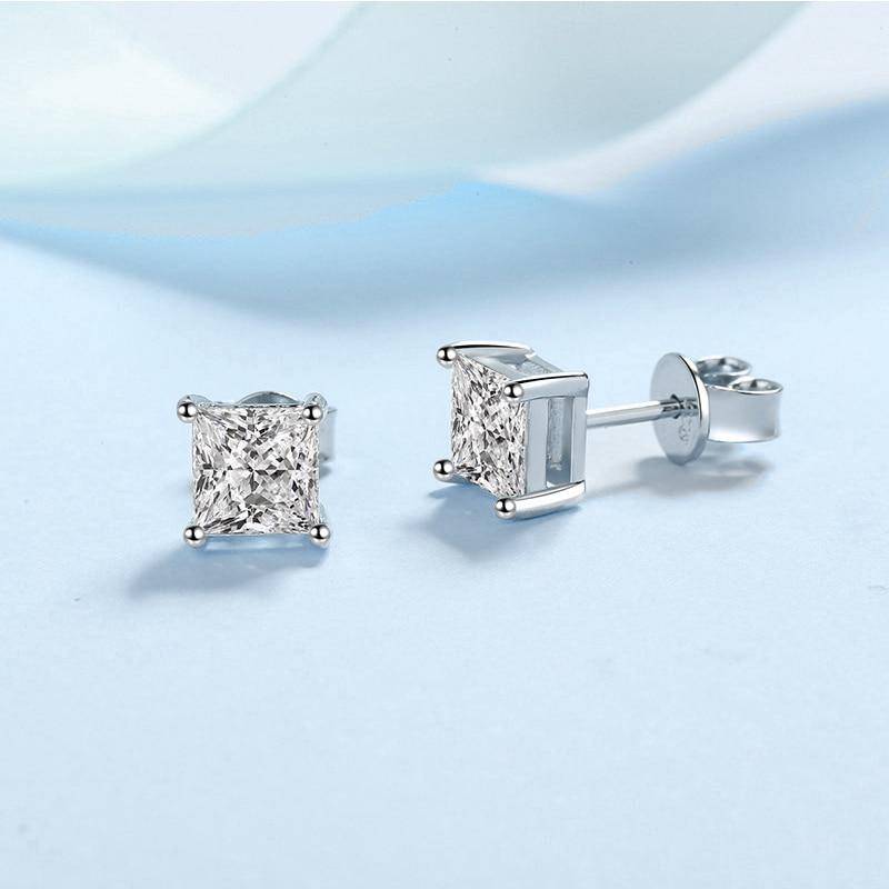 Echte 0,6-1,0 Karat D-Farbe Moissanite Ohrstecker für Frauen Männer 100% 925 Sterling Silber Funkelnde Diamant Ohrringe Schmuck von Joom DACH