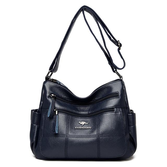 Echte Marke Leder Sac Luxus Handtaschen Geldbörse Frauen Taschen Designer Schulter Umhängetasche Messenger Taschen Weibliche 2021 Wasserdichte Tasche blau von Joom DACH