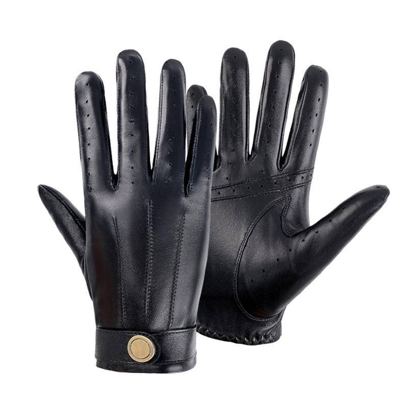 Echte Schaffell Handschuhe Männer Dünne Touchscreen Fahren Reiten Motorrad Lokomotive Hübscher Bond Ghost Party XL schwarz von Joom DACH