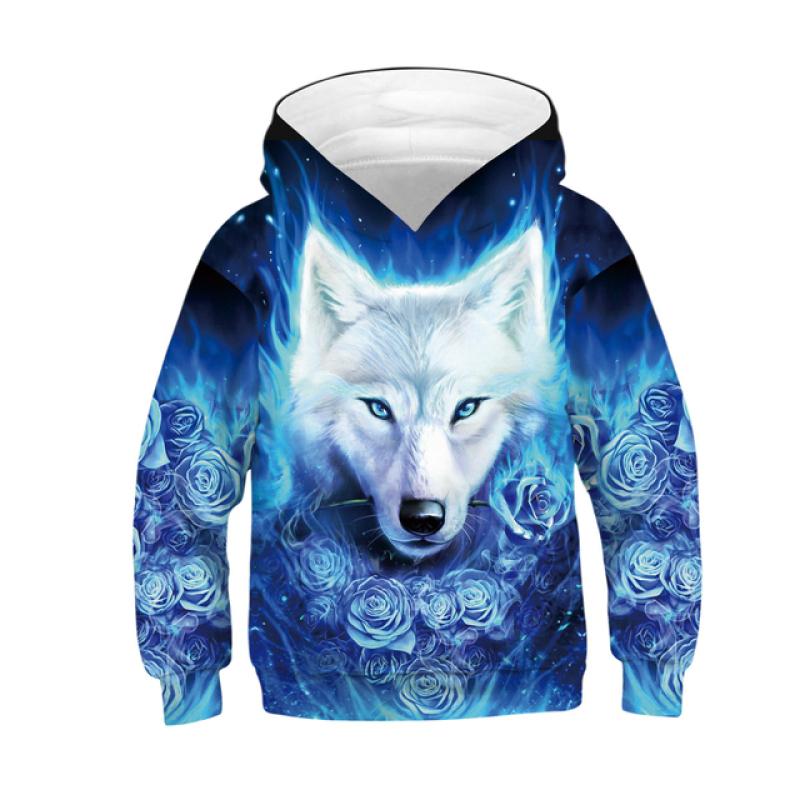 Echter Wolf 3D-Kapuzenpullover für Jungen, Frühling und Herbst, eine Vielzahl von Stilen, Kinder-Kapuzenpullover, Mäntel, 4–14 Jahre, Teenager-Kleidung 140 von Joom DACH